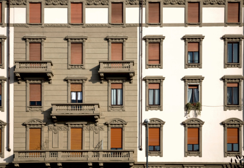 A Milanese residential building.Please see the following lightbox for more architectural facades