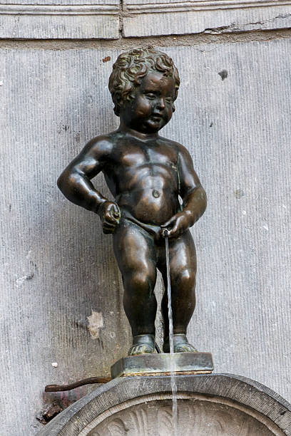 Manneken Pis in Brussels stock photo