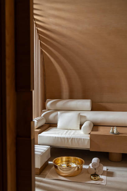 istock Interior of modern spa room 1735689803