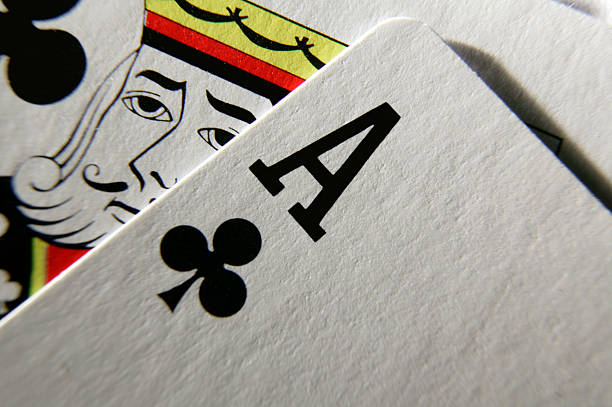 Ace Close up of ace of clubs texas hold em photos stock pictures, royalty-free photos & images