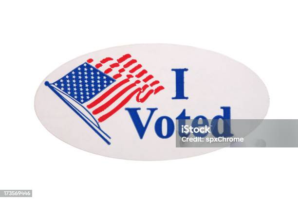 He Votado Adhesivo Foto de stock y más banco de imágenes de I Voted - Frase en inglés - I Voted - Frase en inglés, Votar, Recortable