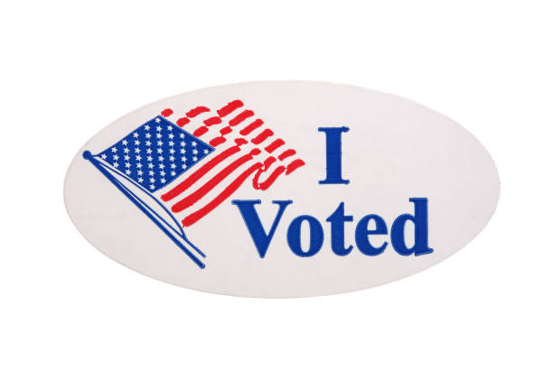 I Voted Sticker stock photo
