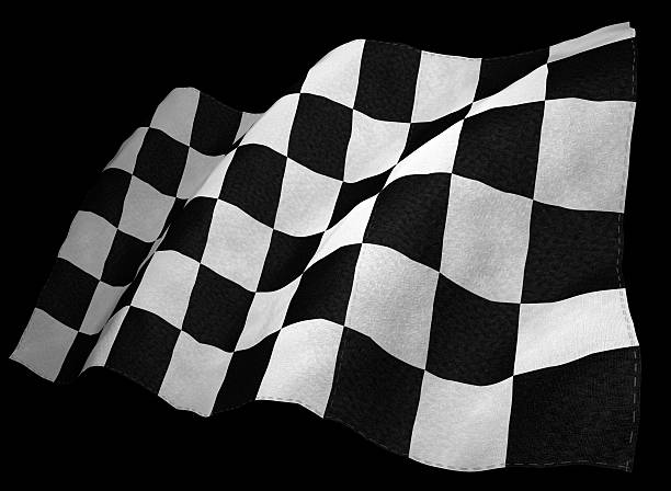 3D Chequered Flag stock photo
