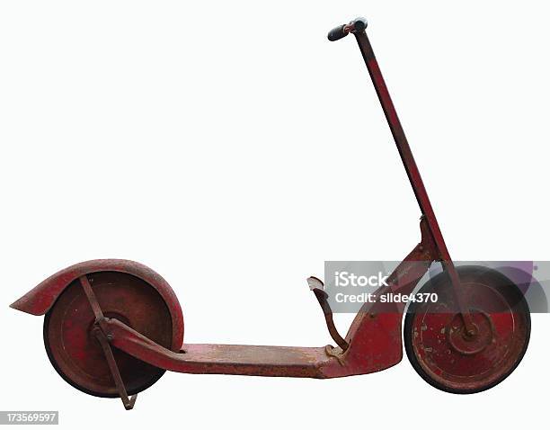 Scooter 2 With Clipping Path Stock Photo - Download Image Now - Push Scooter, Old-fashioned, Antique