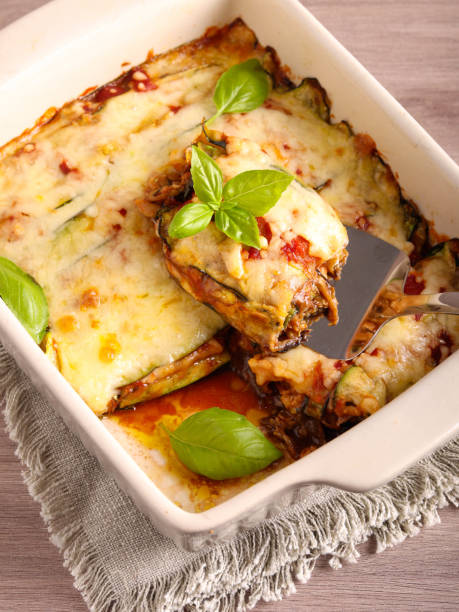 istock Zucchini and eggplant layered gratin 1735701017