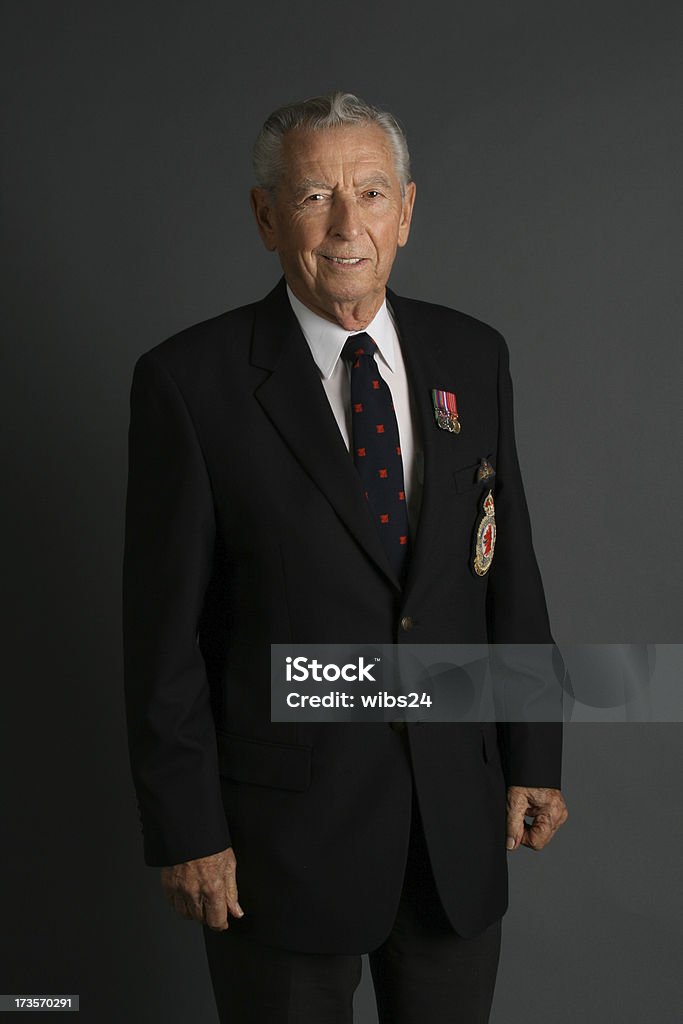 WWII Veteran A proud WWII veteran stands at ease. Veteran Stock Photo