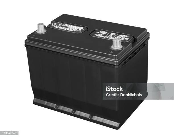 12voltbatterie Stockfoto und mehr Bilder von Autobatterie - Autobatterie, Freisteller – Neutraler Hintergrund, Schwarz - Farbe