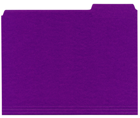 Purple file folder. 
