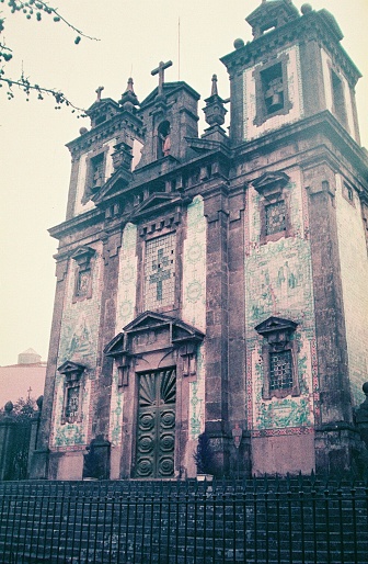 Church in Porto Portugal shot on Monochrome film