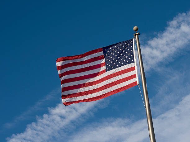 istock Flag waving in the sky 173571556