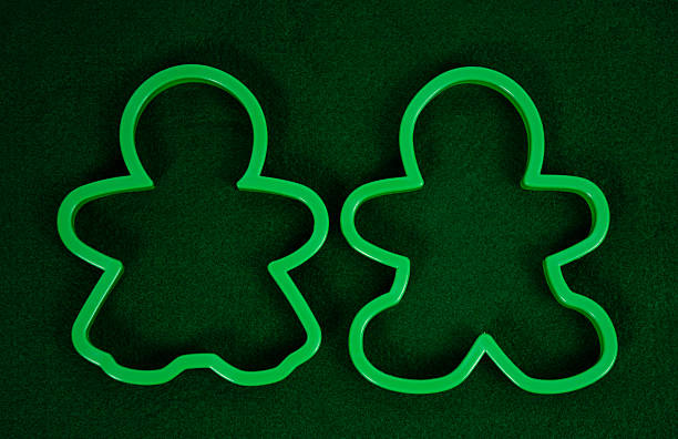 Cookie Cutters Gingerbread People stock photo