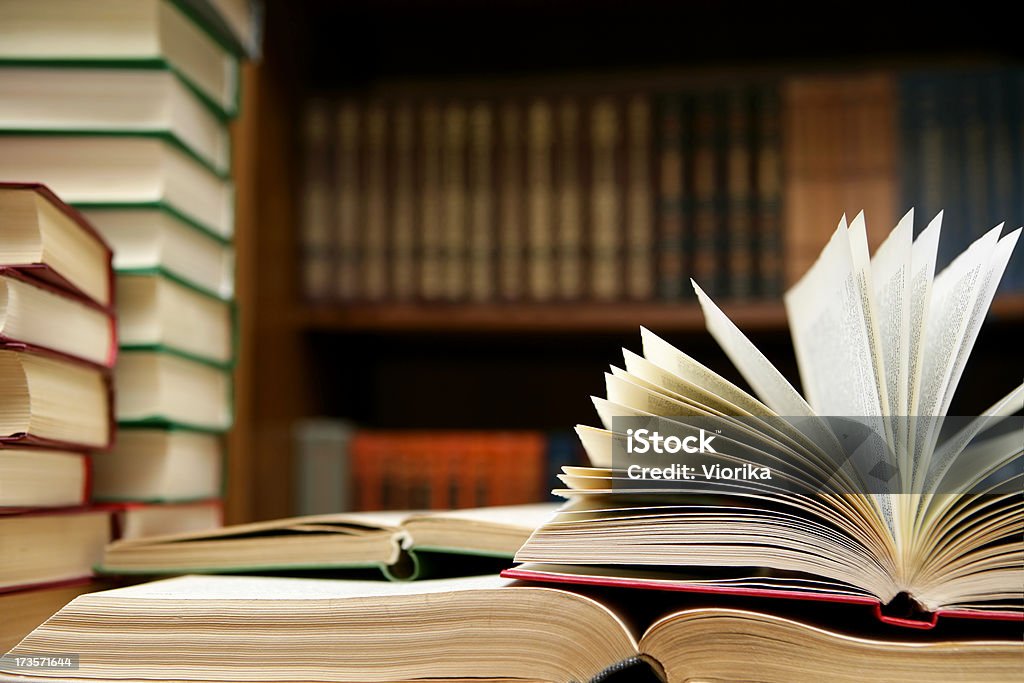 World of books Lots of books at the library. Shallow depth of field. Book Stock Photo