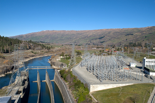 Roxbugh hydro electric power station, Central Otago, New Zealand.