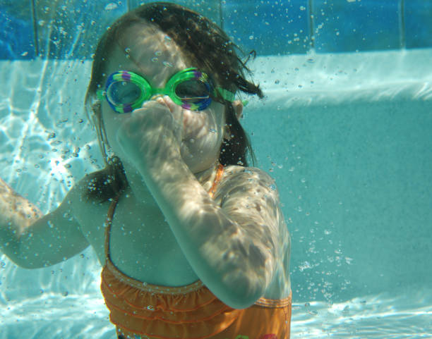 Girl Underwater stock photo