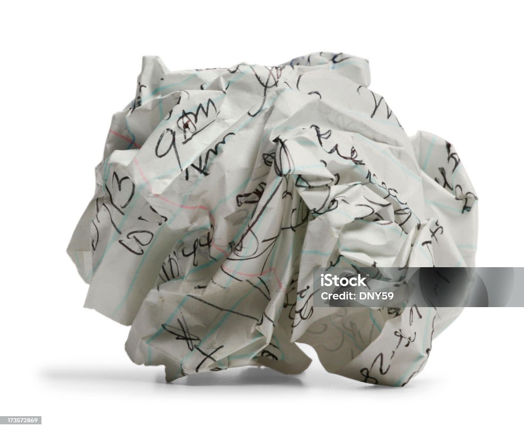 Wad de papel - Foto de stock de Papel amarrotado royalty-free