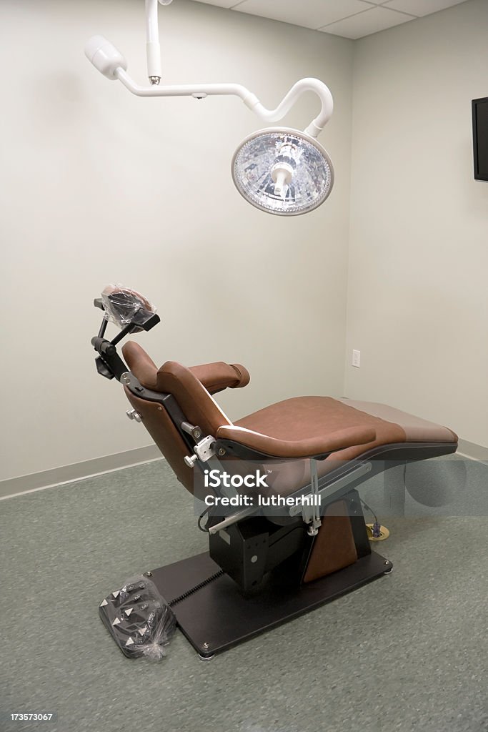 dentist chair and light state of the art dental chair and light in office. Chair Stock Photo