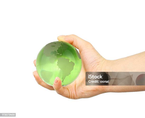 Green Globe Nella Mano - Fotografie stock e altre immagini di Affari - Affari, Affari internazionali, Allerta