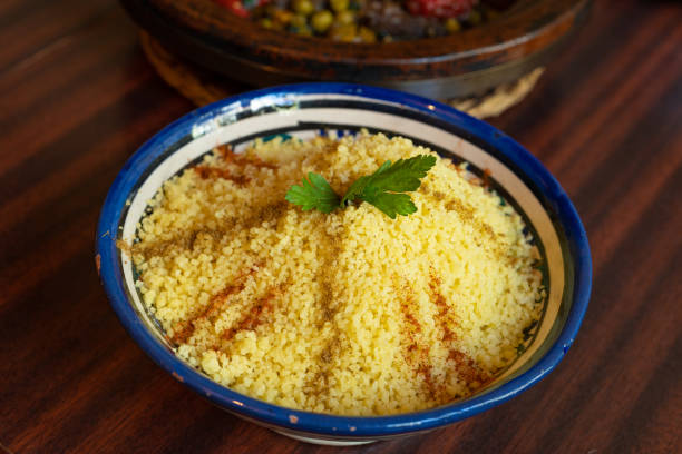 istock Moroccan Couscous Bowl, Traditional Cuscus, Moroccan Bulgur, Healthy Arabic Food, Moroccan Couscous 1735736672