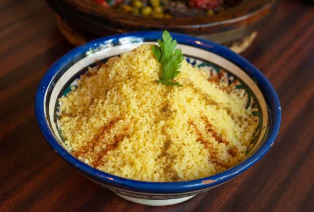 istock Moroccan Couscous Bowl, Traditional Cuscus, Moroccan Bulgur, Healthy Arabic Food, Moroccan Couscous 1735737149