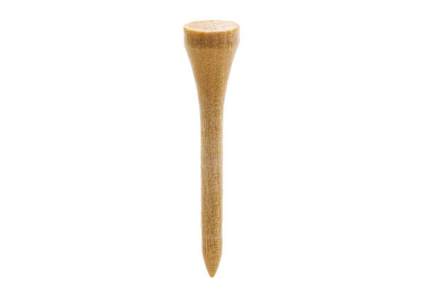 istock Close-up of wooden golf tee isolated on white 173573773
