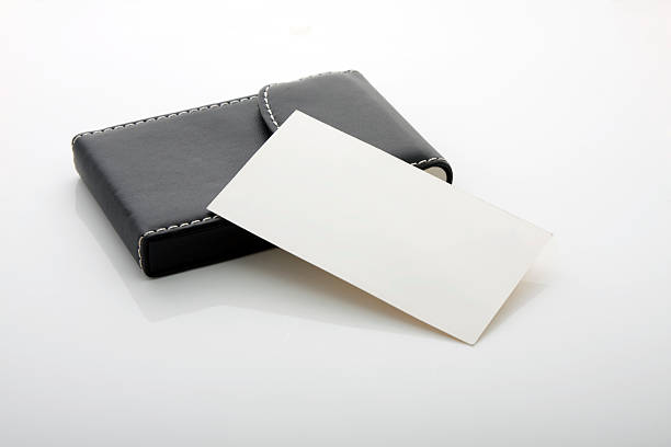 Isolated blank business cards on white background
