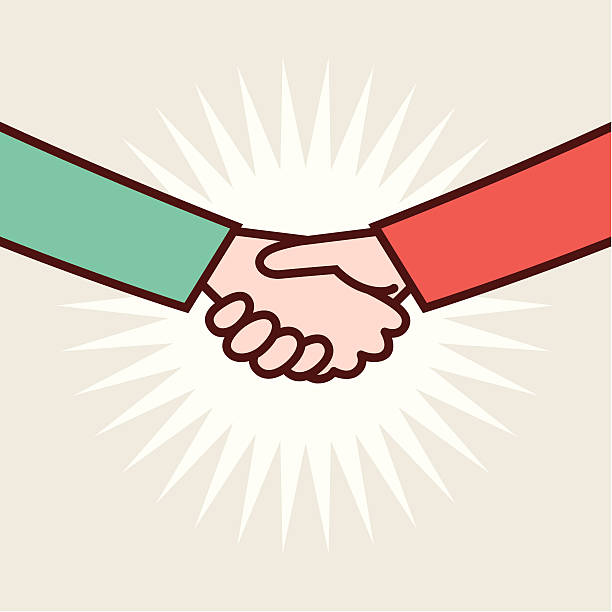 Handshake vector art illustration
