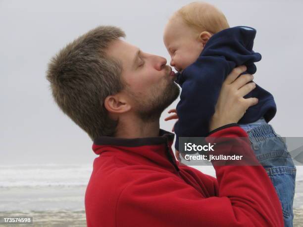 Baby Kisses Stock Photo - Download Image Now - Beach, Father, Son