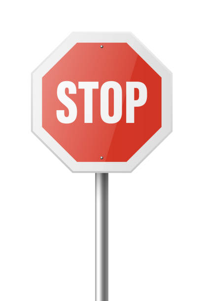 istock Vector Red and White Round Prohibition Sign Icon. Stop Traffic Sign Frame Closeup Isolated on a White Background. Traffic Road Plate, Sign Design Template, Front View 1735752173