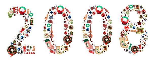 istock Number 2008 written with the Xmas alphabet 173576076