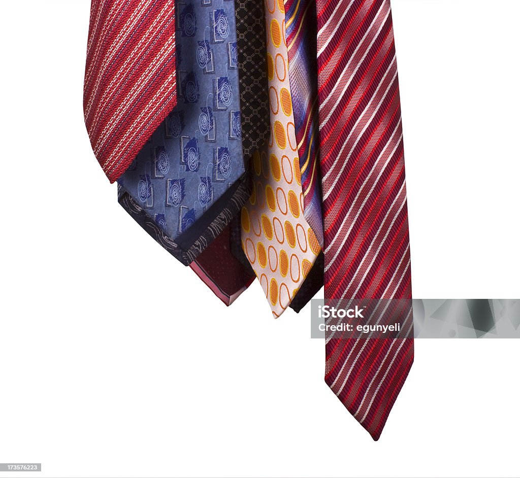 Cravatte su sfondo bianco - Foto stock royalty-free di Abbigliamento