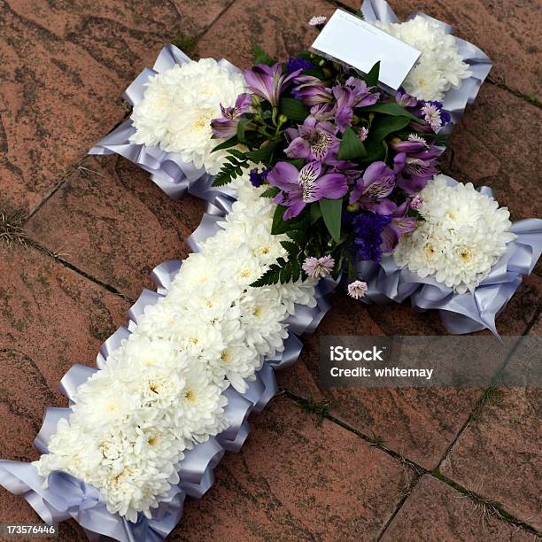 White And Lilac Cross Stock Photo - Download Image Now - Cross Shape, Flower, Religious Cross