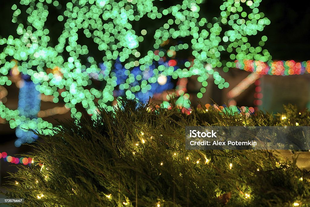 Illuminazione natalizia - Foto stock royalty-free di Albero