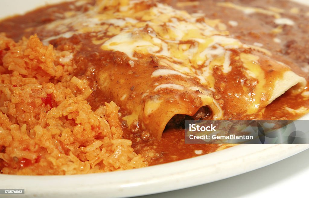 Wołowina Enchiladas Tex-Mex (teksańsko-meksykańska - Zbiór zdjęć royalty-free (Enchilada)