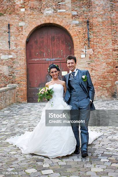 Wedding At The Castle Stock Photo - Download Image Now - Bride, Groom - Human Role, Medieval