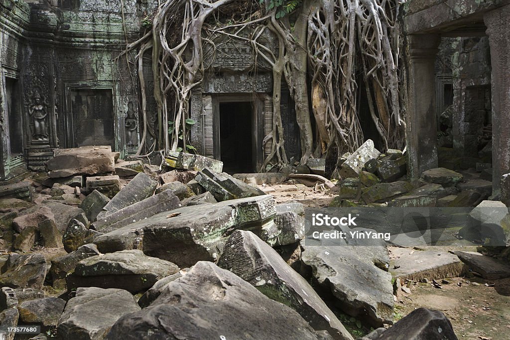 Angkor Wat-Ta Prohm Ruina - Foto de stock de Angkor libre de derechos