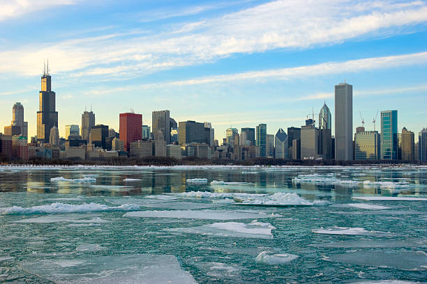 istock Icy View of the Chicago Skyline 173577840