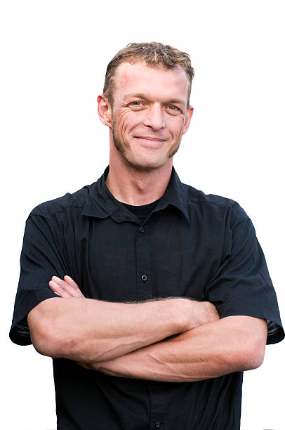 istock friendly man with arms crossed 173577943