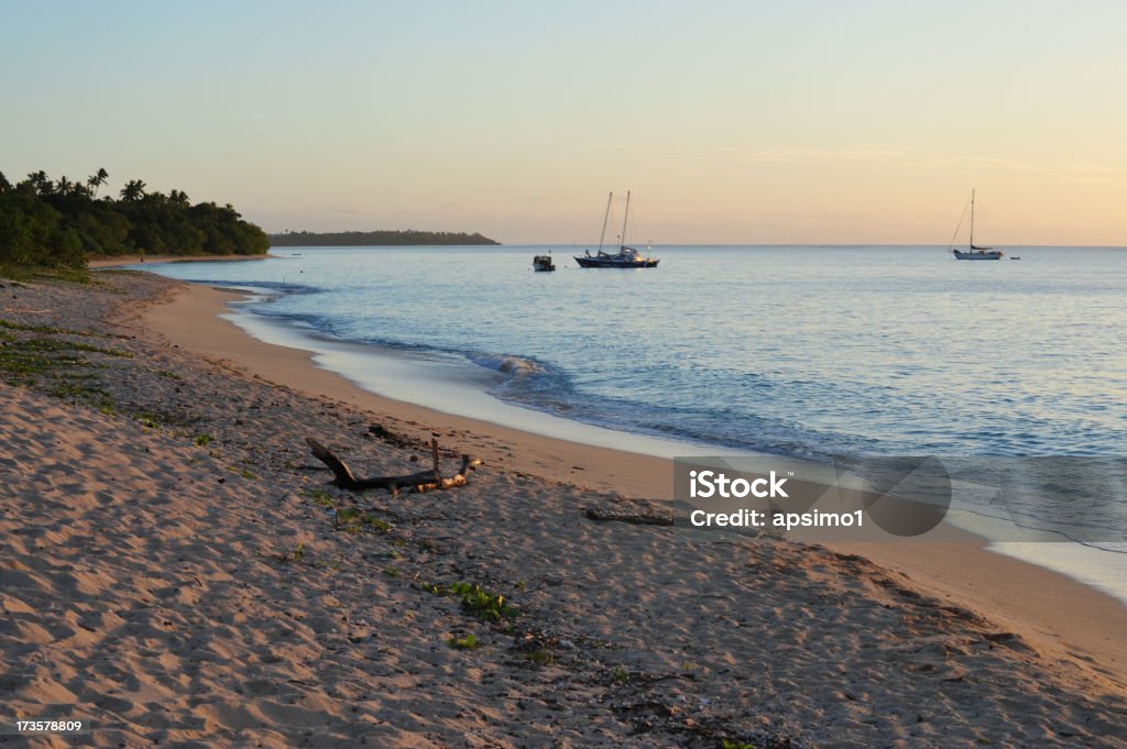 Tropical praia ao pôr do sol - Foto de stock de Areia royalty-free