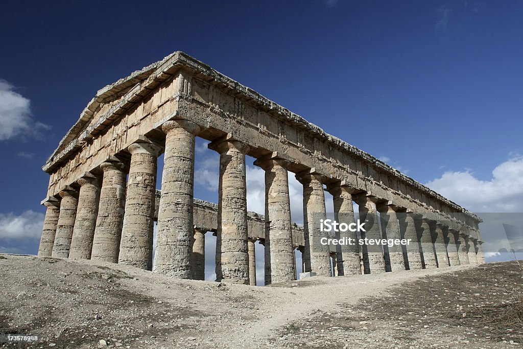 寺院の Segesta でシチリア - 寺院のロイヤリティフリーストックフォト