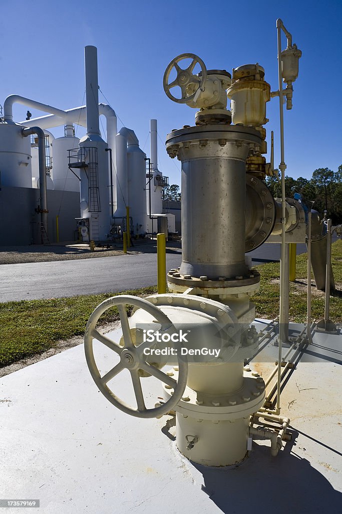 Robuste Pump en Usine de retraitement des eaux - Photo de Bleu libre de droits