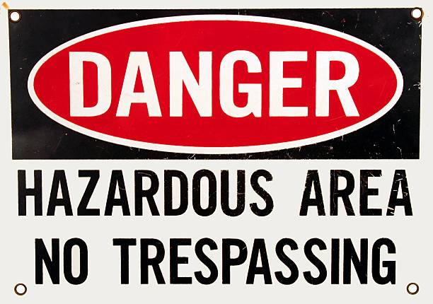 Sign - Danger Hazardous stock photo