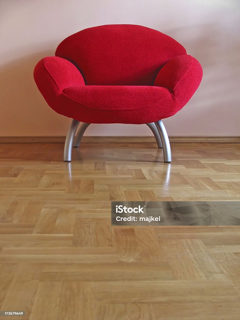 Vermelho moderno Cadeira de Braços - Royalty-free Admirar a Vista Foto de stock