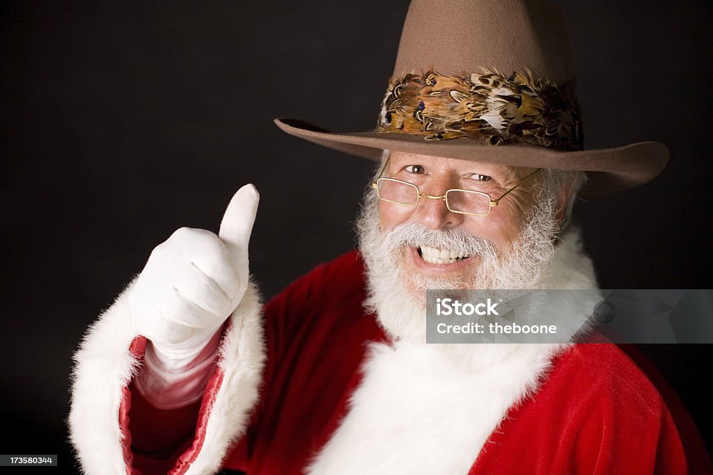 santa in Hut geben Daumen hoch - Lizenzfrei Hillbilly Stock-Foto