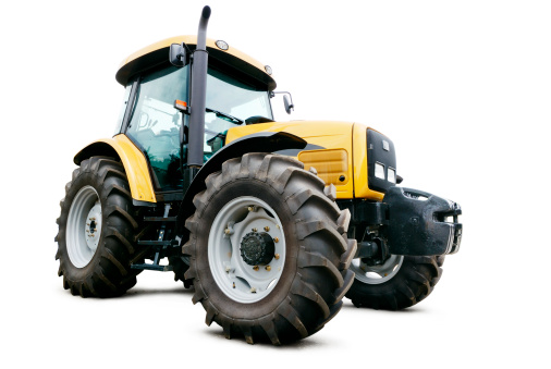 New unused farm machine - isolated on white with soft shadow + clipping path