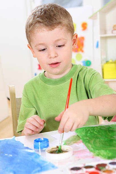 istock painting with green and blue colors 173581011