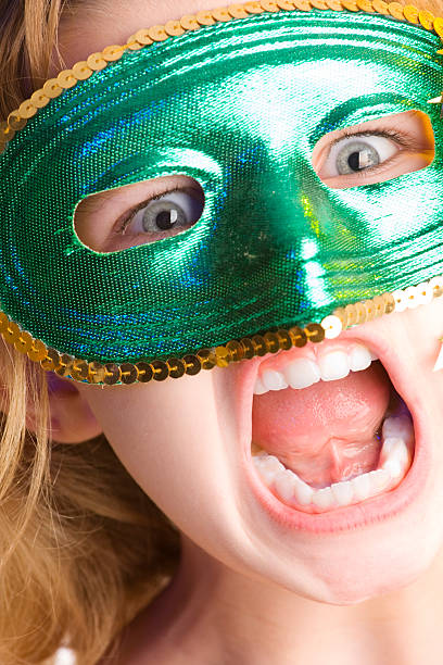 istock Scary Girl in Mardi Gras Mask 173581510