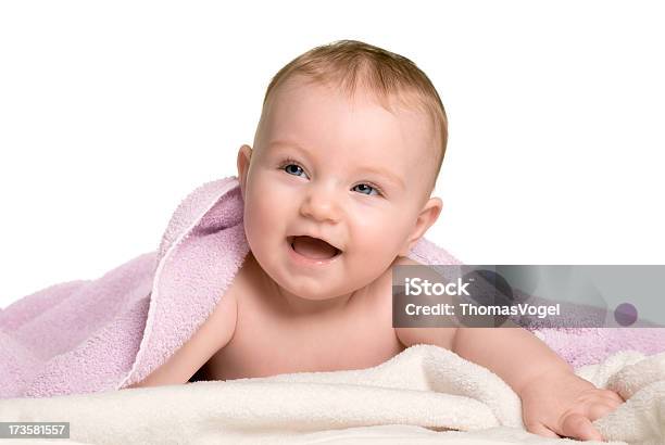 Baby Series After The Bath Stock Photo - Download Image Now - 0-11 Months, Babies Only, Baby - Human Age