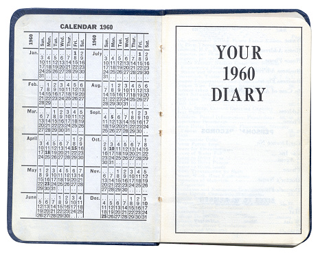 Remember your old 1960 diary, and calendar.