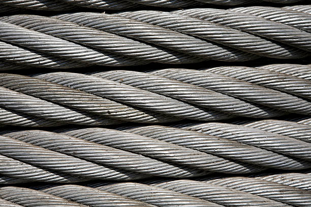 산업용 케이블 애즈 배경, 애니메이션 - steel cable wire rope rope textured 뉴스 사진 이미지