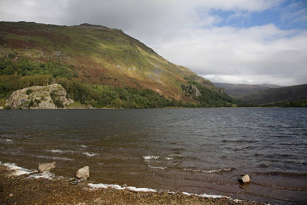 Lago de Snowdonia - fotografia de stock